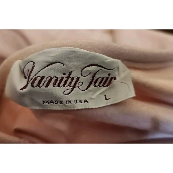 VTG Vanity Fair Pink Floral Eyelet Lace Nightgown Robe Half Zip Housecoat Size L - Picture 11 of 11